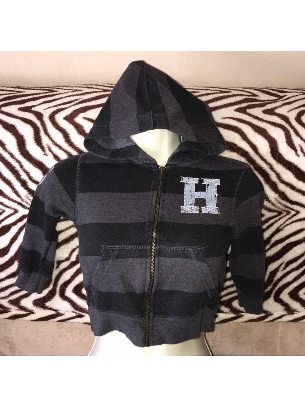Arizona Jean company 3T Hooded Zip-Up Sweatshirt - Charcoal & Black